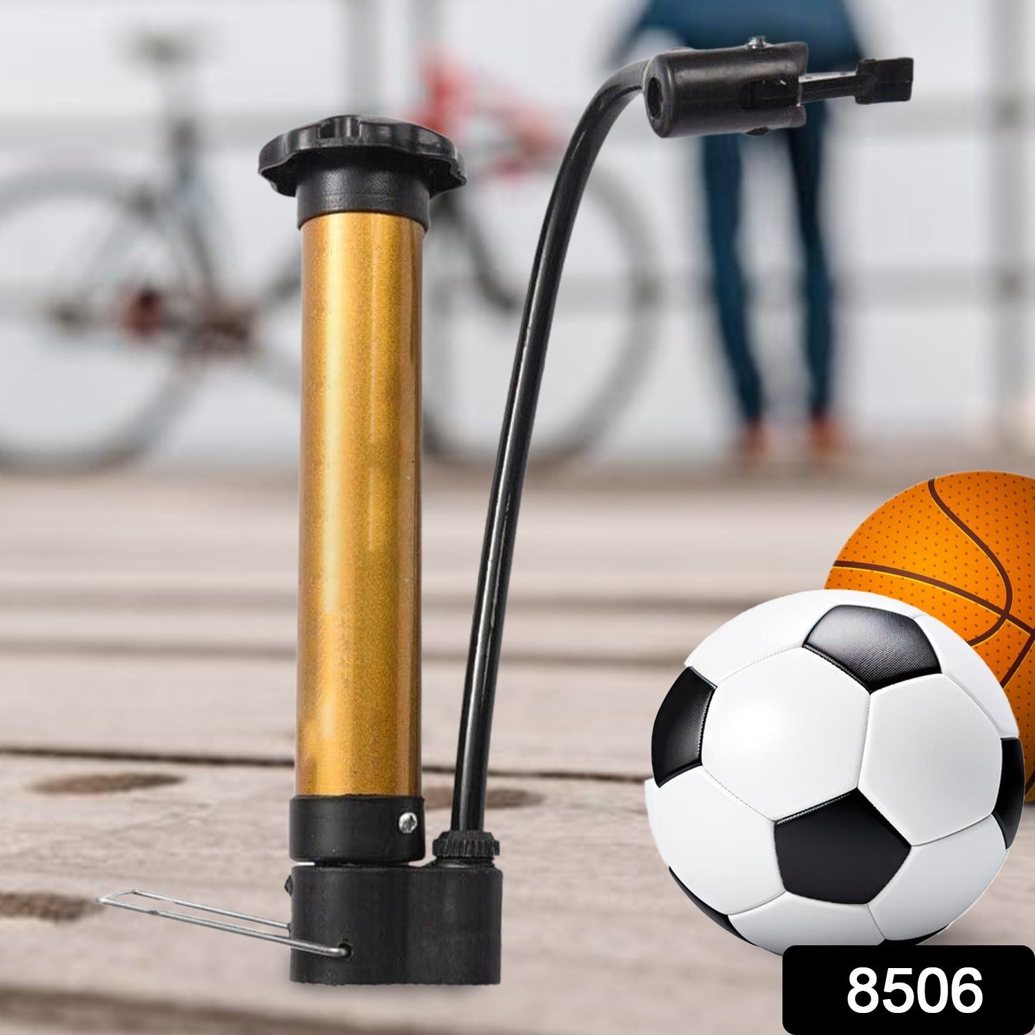 8506 Hand Air Ball Pump, Metal Portable High Pressure Air Pump Mini Basketball Inflator for Balls, Basketball, Soccer, Volleyball, Football, Inflatable and More 8506 Hand Air Ball Pump, Metal Portable High Pressure Air Pump Mini Basketball Inflator for Balls, Basketball, Soccer, Volleyball, Football, Inflatable and More